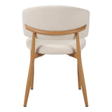 Dining room chairs - Japandi Dining room chair Yuka Beige - Oak look Frame - Dimehouse