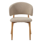 Dining room chairs - Japandi Dining room chair Yuka Sand - Oak look Frame - Dimehouse