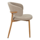 Dining room chairs - Japandi Dining room chair Yuka Sand - Oak look Frame - Dimehouse