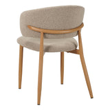 Dining room chairs - Japandi Dining room chair Yuka Sand - Oak look Frame - Dimehouse