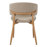 Dining room chairs - Japandi Dining room chair Yuka Sand - Oak look Frame - Dimehouse