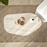 Coffee Tables - Organic Coffee Table Japandi Walnut with Travertine Melamine - 105x65 cm - Rack - Dimehouse