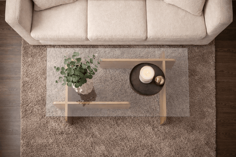 Coffee tables - Coffee table Natural Glass Opal 105x65x30 cm - Dimehouse