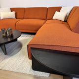 Coffee Tables - Round Coffee Table Black Stepped Melamine 85 cm Orin - Dimehouse