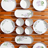 Breakfast Set (14 Pieces) - Ceramic tableware set - 14 pieces - Lavender green - Lavender - Dimehouse