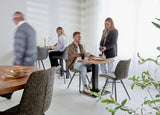 Bistro tables - Bistro table Robin square melamine rustic oak - Dimehouse