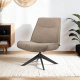 Armchairs - Swivel armchair Marijn teddy taupe - Dimehouse