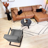 Armchairs - Industrial armchair anthracite eco - leather Tiger - Dimehouse