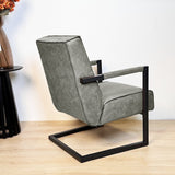 Armchairs - Industrial armchair green eco - leather Tiger - Dimehouse