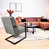 Armchairs - Industrial armchair green eco - leather Tiger - Dimehouse