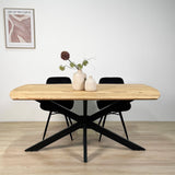 Dining tables - Extendable Dining Table Mack Danish Oval Acacia Wood 175 - 275x90 cm - Dimehouse