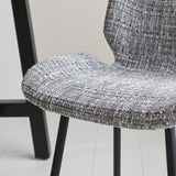 Bar Stools - Beau Bar Stool Light Gray Chenille Fabric - 67 cm Seat Height - Without Armrests - Dimehouse