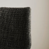 Bar Stools - Beau Bar Stool Black Chenille Fabric - 67 cm Seat Height - Without Armrests - Dimehouse