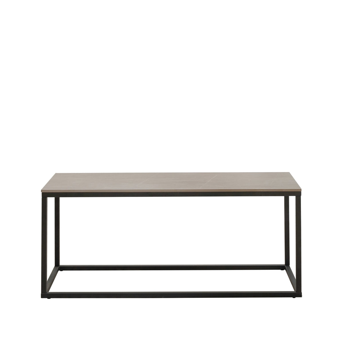 Coffee tables - Fien Coffee Table Gray Marble Look Rectangular 100x40 cm - Dimehouse