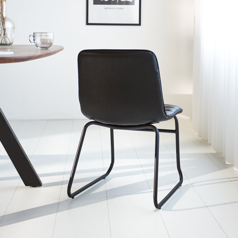 Dining room chairs - Industrial dining room chair Mark black - Dimehouse