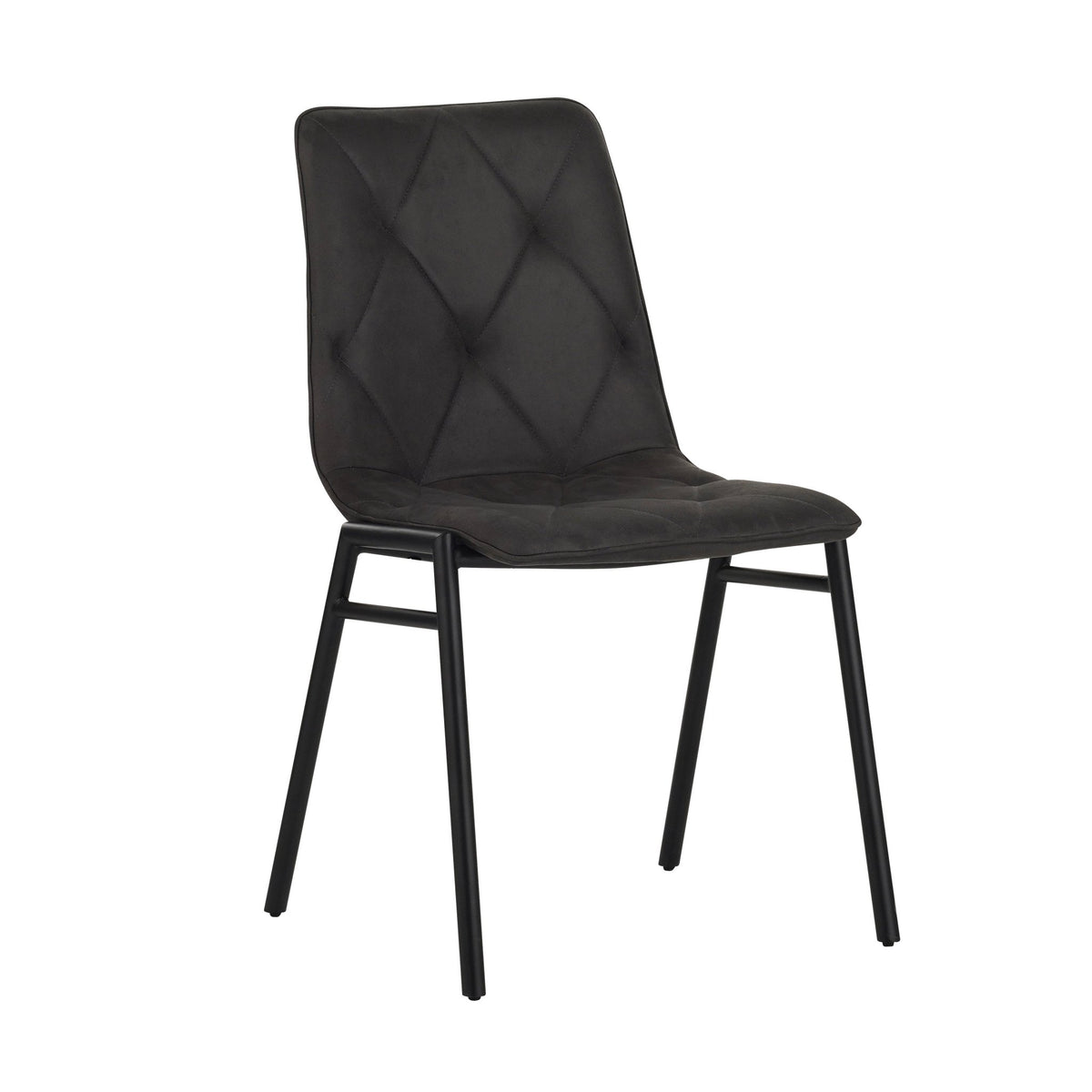 Dining room chairs - Dining room chair Noan Microfibre Anthracite - Without Armrests - Dimehouse
