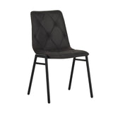 Dining room chairs - Dining room chair Noan Microfibre Anthracite - Without Armrests - Dimehouse