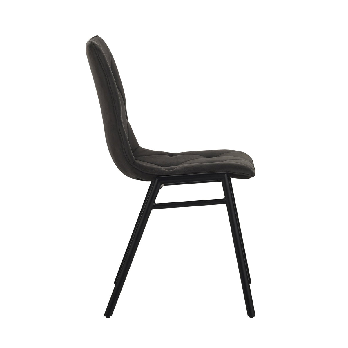 Dining room chairs - Dining room chair Noan Microfibre Anthracite - Without Armrests - Dimehouse