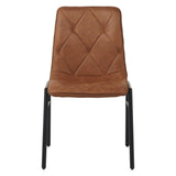 Dining room chairs - Dining room chair Noan Microfibre Cognac - Without Armrests - Dimehouse