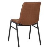 Dining room chairs - Dining room chair Noan Microfibre Cognac - Without Armrests - Dimehouse