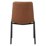 Dining room chairs - Dining room chair Noan Microfibre Cognac - Without Armrests - Dimehouse