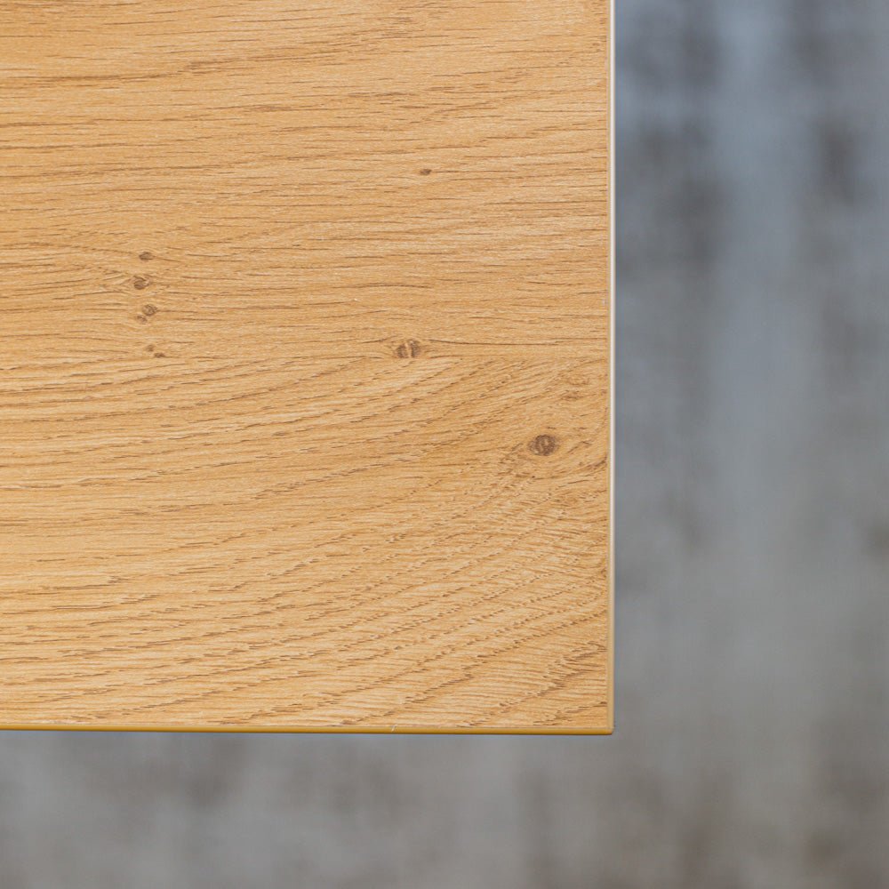 Dining tables - Dining table Lenzo Rustic Oak U - white leg - Dimehouse