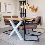 Dining tables - Dining table Lenzo Rustic Oak Dimehouse