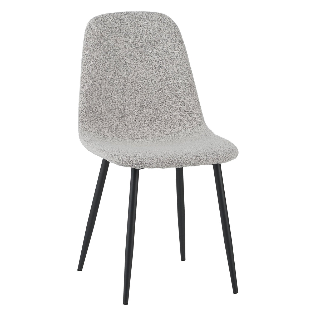 Dining room chairs - Set of 4 Scandinavian Dining room chairs Natural Melange Bouclé Fabric Swift - Without Armrests - Dimehouse