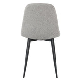 Dining room chairs - Set of 4 Scandinavian Dining room chairs Natural Melange Bouclé Fabric Swift - Without Armrests - Dimehouse
