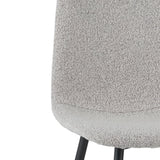 Dining room chairs - Set of 4 Scandinavian Dining room chairs Natural Melange Bouclé Fabric Swift - Without Armrests - Dimehouse
