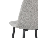 Dining room chairs - Set of 4 Scandinavian Dining room chairs Natural Melange Bouclé Fabric Swift - Without Armrests - Dimehouse