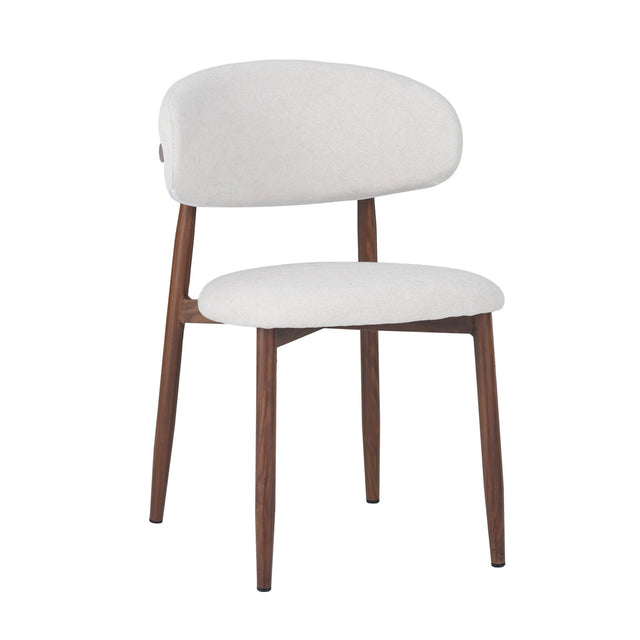 Dining room chairs - Dining room chair Bouclé and Walnut - Japandi - Nalo - Dimehouse