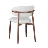 Dining room chairs - Dining room chair Bouclé and Walnut - Japandi - Nalo - Dimehouse