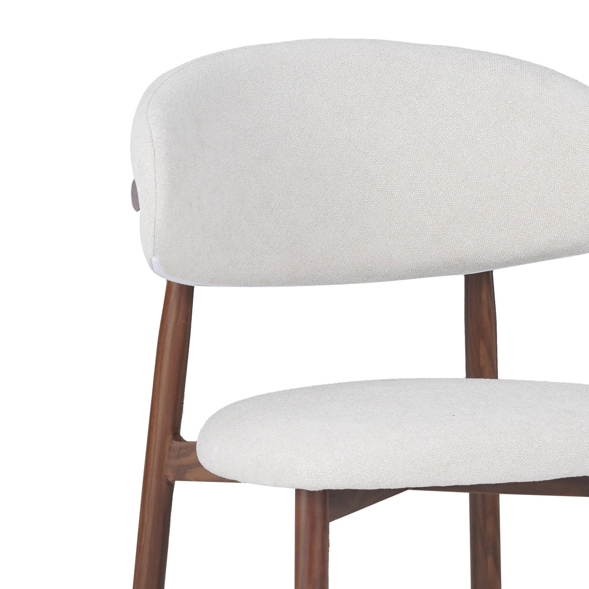 Dining room chairs - Dining room chair Bouclé and Walnut - Japandi - Nalo - Dimehouse