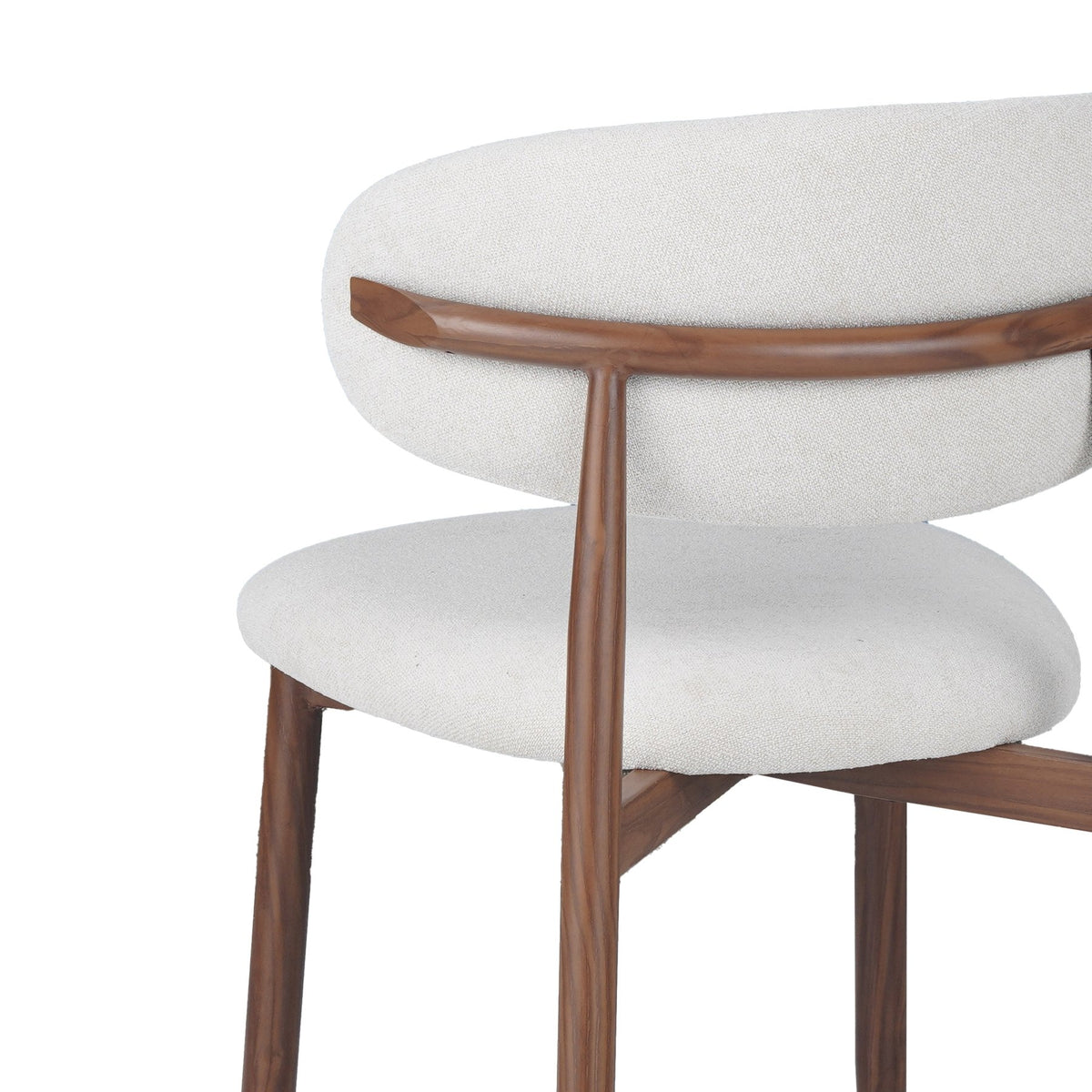 Dining room chairs - Dining room chair Bouclé and Walnut - Japandi - Nalo - Dimehouse
