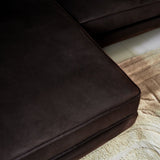 Sofas - 3-seater corner sofa Gino velvet brown left - Dimehouse