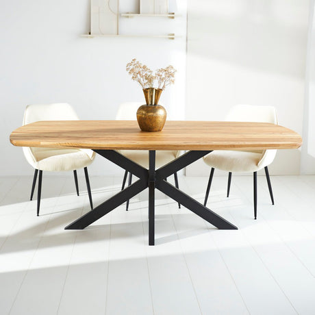 Dining tables - Dining table Mikkel Oak Danish Oval Matrix Frame Small - Dimehouse