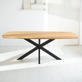 Dining tables - Dining table Mikkel Oak Danish Oval Matrix Frame Small - Dimehouse