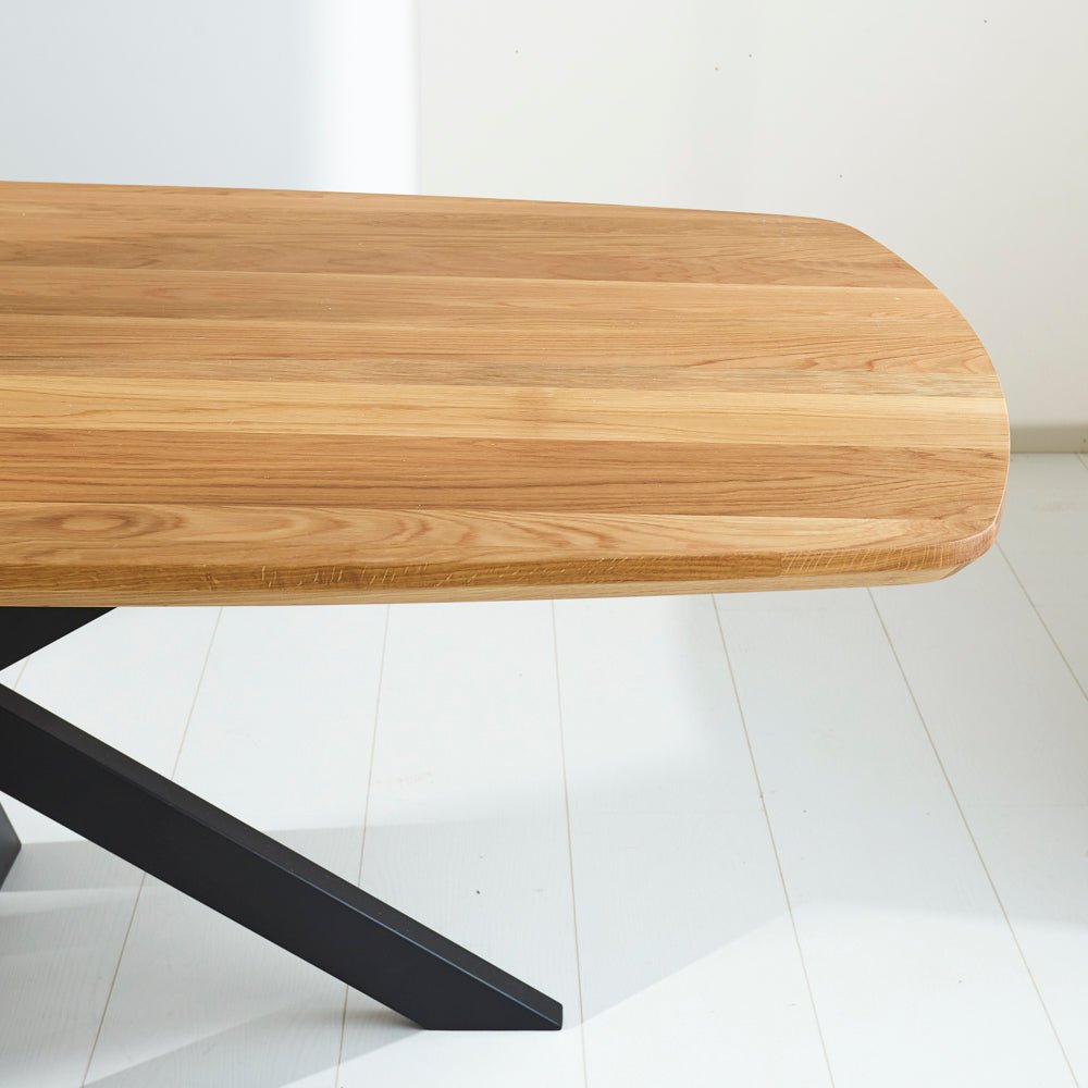 Dining tables - Dining table Mikkel Oak Danish Oval Matrix Frame Small - Dimehouse