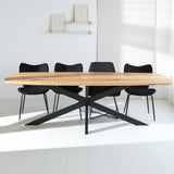 Dining tables - Dining table Mikkel Oak Danish Oval Matrix Frame Large - Dimehouse