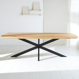 Dining tables - Dining table Mikkel Oak Danish Oval Matrix Frame Large - Dimehouse