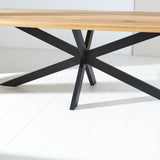 Dining tables - Dining table Mikkel Oak Danish Oval Matrix Frame Large - Dimehouse