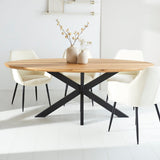 Dining tables - Dining table Odin oak oval matrix frame small - Dimehouse