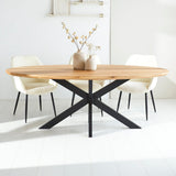 Dining tables - Dining table Odin oak oval matrix frame small - Dimehouse