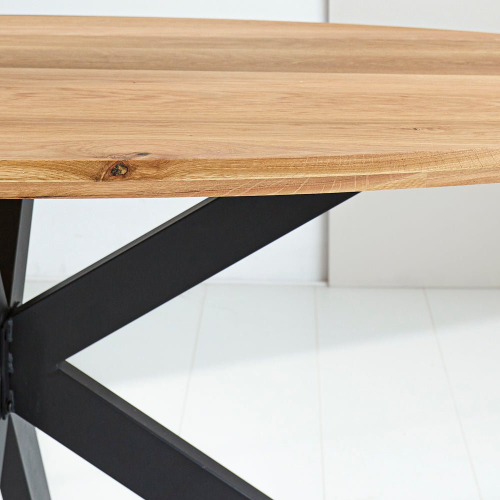 Dining tables - Dining table Odin oak oval matrix frame small - Dimehouse