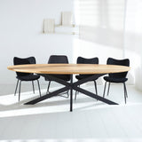 Dining tables - Dining table Odin oak oval matrix frame large - Dimehouse