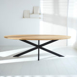 Dining tables - Dining table Odin oak oval matrix frame large - Dimehouse