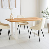Dining tables - Dining table Milas Oak U - leg White - Dimehouse