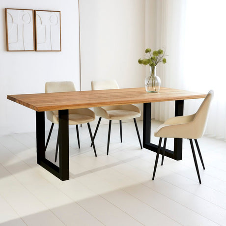 Dining tables - Milas Dining table Oak U - Black leg - Dimehouse
