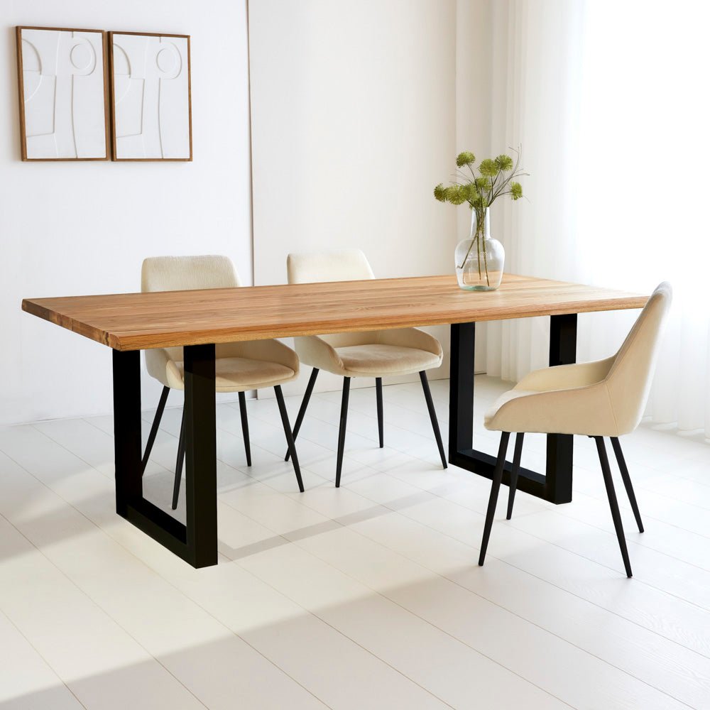 Dining tables - Milas Dining table Oak U - Black leg - Dimehouse